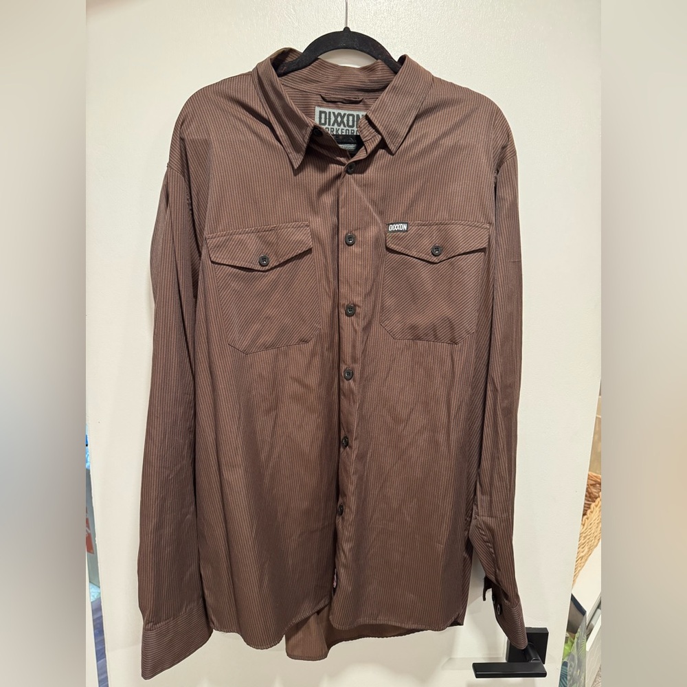 DIXXON WORKFORCE- Long sleeve button up Brown-Black